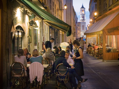 Streets In Old Section Of Nice, Cote D'azure, France by Robert Eighmie Pricing Limited Edition Print image