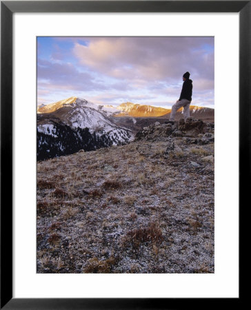 A Hiker High Above Treeline Near Independence Mountain, Colorado by Mike Tittel Pricing Limited Edition Print image