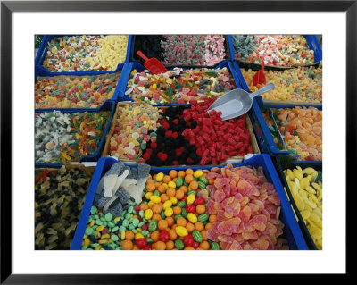 Inviting Arrays Of Multi-Colored Candies In The Plaza De Catalonia by Stephen St. John Pricing Limited Edition Print image