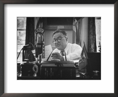 Mayor Fiorello Laguardia Speaking On The Radio by William C. Shrout Pricing Limited Edition Print image