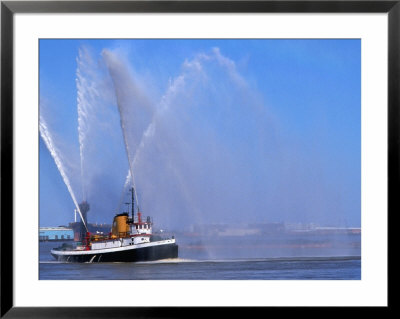 A Fireboat On The Mighty Mississippi River, Louisiana, Usa by John Elk Iii Pricing Limited Edition Print image