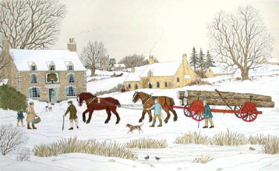 The Royal Oak In Winter by Vincent Haddelsey Pricing Limited Edition Print image
