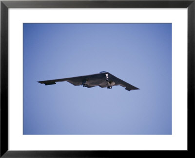 A Stealth Bomber Is Shown With Its Landing Gear Down During The 50Th Air Force Anniversary Air Show by Marc Moritsch Pricing Limited Edition Print image