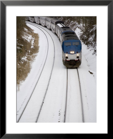 Train Cuts Across Fresh Snow by Stephen St. John Pricing Limited Edition Print image