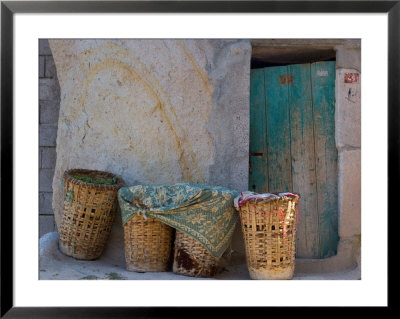 Doorway With Basket Of Grapes, Village In Cappadoccia, Turkey by Darrell Gulin Pricing Limited Edition Print image