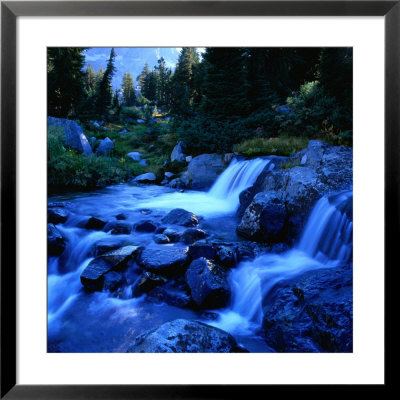 Water Cascading Over Rocks On Shady River, Sierra Nevada Mountains, Ansel Adams Wilderness Area by Wes Walker Pricing Limited Edition Print image