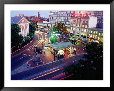 Overlooking Illuminated Harvard Square At Dusk by Diego Lezama Pricing Limited Edition Print image