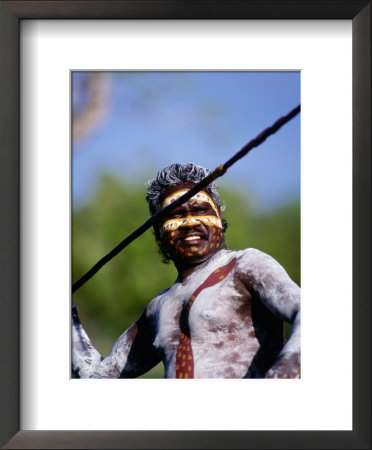 Aboriginal With Spear, Darwin, Northern Territory, Australia by Michael Coyne Pricing Limited Edition Print image
