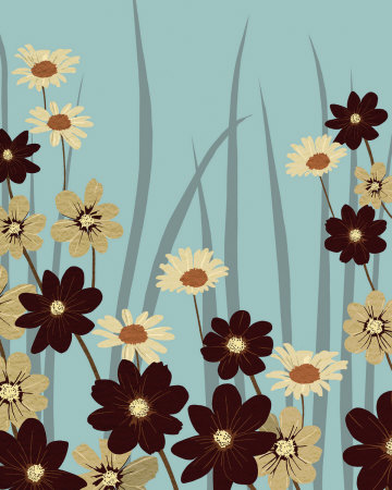 Blue Daisy Meadow by Kate Knight Pricing Limited Edition Print image