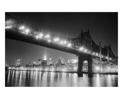 Queensboro Bridge And Manhattan At Night by Bettmann Pricing Limited Edition Print image