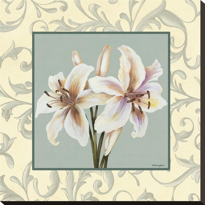 Lillies With Scroll by Catherine Jones Pricing Limited Edition Print image