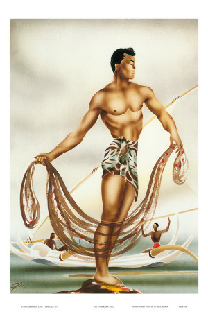 Hawaiian Net Fisherman, C.1930S by Gill Pricing Limited Edition Print image