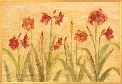 Row Of Red Amaryllis by Cheri Blum Pricing Limited Edition Print image