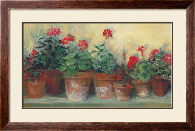 Kathleen's Geraniums by Carol Rowan Pricing Limited Edition Print image