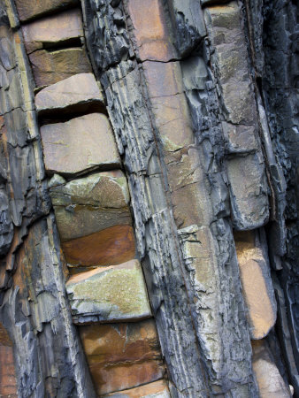 Rock Strata In Cliffs At Bude, Cornwall, England by Adam Burton Pricing Limited Edition Print image