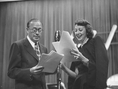 Jack And Mary Benny Performing On The Jack Benny Show by Allan Grant Pricing Limited Edition Print image
