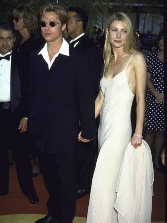 Actors Brad Pitt And Gwyneth Paltrow At The Academy Awards by Mirek Towski Pricing Limited Edition Print image