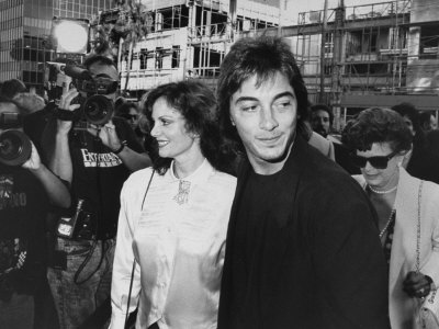 Actor Scott Baio With Actress Lesley Ann Warren Arriving At Movie Premiere Of When Harry Met Sally by Kevin Winter Pricing Limited Edition Print image