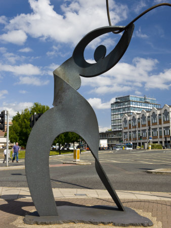 Modern Art Sculpture In City Centre, Southampton, Hampshire, England, United Kingdom, Europe by Adam Burton Pricing Limited Edition Print image