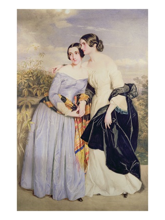 Mrs Partridge And Her Sister Miss Croker, C.1850 by George Richmond Pricing Limited Edition Print image