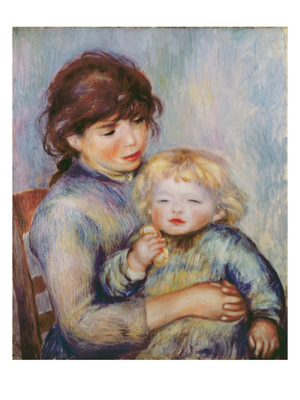 Maternity, Or Child With A Biscuit, 1887 by Pierre-Auguste Renoir Pricing Limited Edition Print image