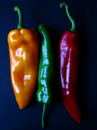 Peppers, Yellow, Green And Red, Side By Side by Ilona Wellmann Pricing Limited Edition Print image