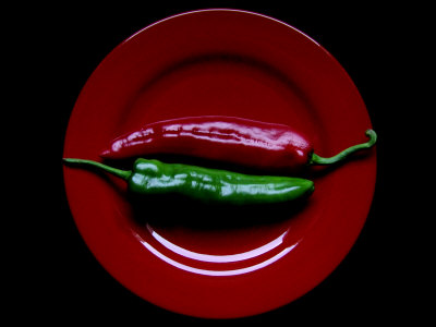 Two Peppers, Green And Red, Side By Side by Ilona Wellmann Pricing Limited Edition Print image