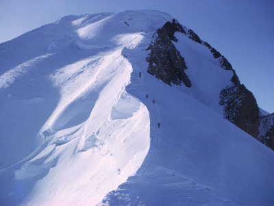 Climbers On The Alalinhorn Above Saas-Fe by Thomas J. Abercrombie Pricing Limited Edition Print image