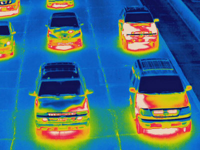Thermal Imagery Of Traffic On The Capital Beltway by Tyrone Turner Pricing Limited Edition Print image