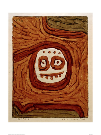 White-Brown Mask by Paul Klee Pricing Limited Edition Print image