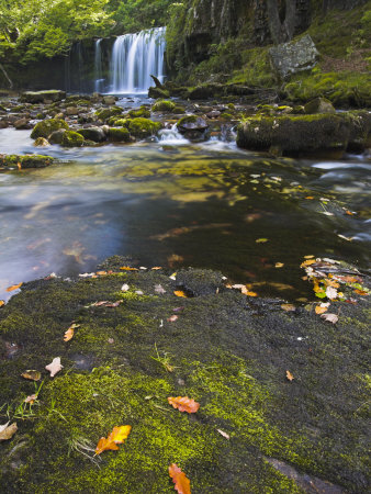 Sgwd Ddwli Waterfall, Brecon Beacons, Powys, Wales, United Kingdom, Europe by Adam Burton Pricing Limited Edition Print image