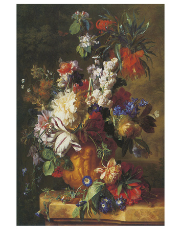 Bouquet Of Flowers In An Urn by Jan Van Huysum Pricing Limited Edition Print image