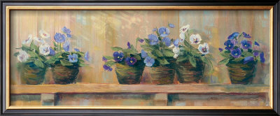 Violets In Pots by Carol Rowan Pricing Limited Edition Print image