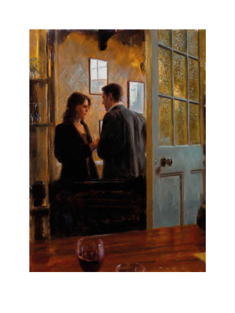 Conversation In The Lounge Bar by Aldo Balding Pricing Limited Edition Print image