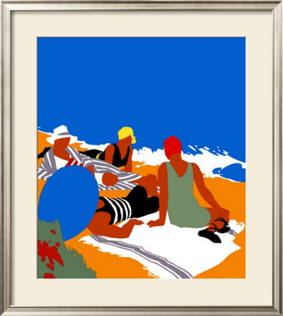 East Coast Joys No. 2, Sun-Bathing by Tom Purvis Pricing Limited Edition Print image