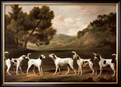 Foxhounds In A Landscape by George Stubbs Pricing Limited Edition Print image