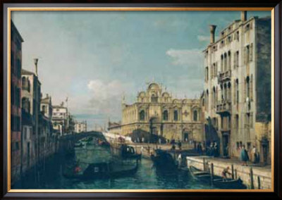 The Rio Dei Mendicanti And St Mark's School, 1741 by Bernardo Bellotto Pricing Limited Edition Print image