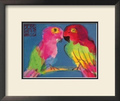 Two Parrots by Walasse Ting Pricing Limited Edition Print image