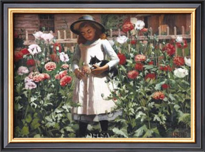 In The Garden With The Cat by Pope & Cook Pricing Limited Edition Print image