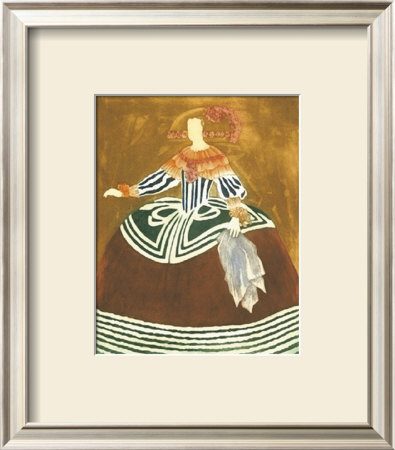 Women In Brown And Green Dress by Pierre Vermont Pricing Limited Edition Print image