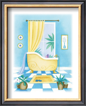 Blue Bathroom Ii by Alexandra Burnett Pricing Limited Edition Print image