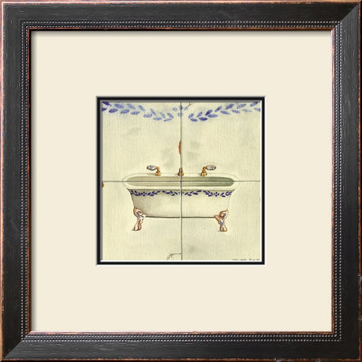 Bathtub With Purple Design by Marie Perpinan Pricing Limited Edition Print image