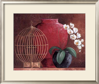 Orchids And Bird-Cage Ii by L. Morales Pricing Limited Edition Print image