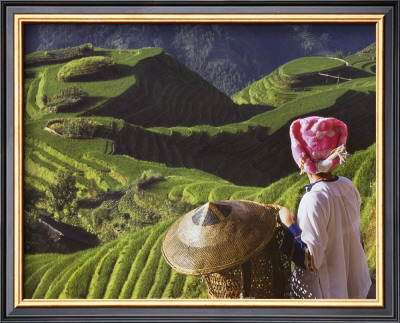 Zhuang Girl With Rice Terraces by Keren Su Pricing Limited Edition Print image