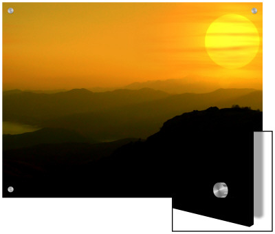 Sunrise Above Rolling Mountain Range by I.W. Pricing Limited Edition Print image