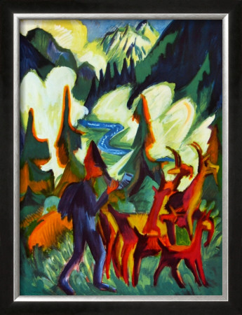 Herder And Goats In The Morning by Ernst Ludwig Kirchner Pricing Limited Edition Print image