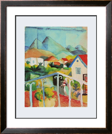 St.Germain Near Tunis, 1914 by Auguste Macke Pricing Limited Edition Print image
