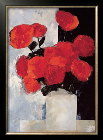 Bouquet Of Red Roses In A White Vase by Paul Donaghy Pricing Limited Edition Print image