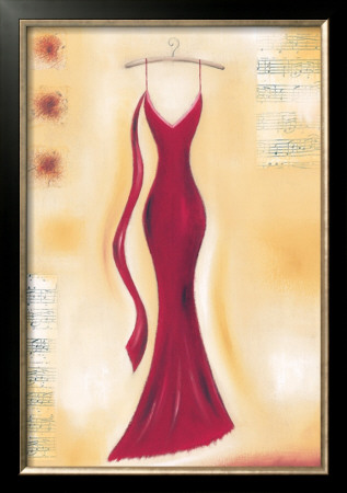 Red Evening Gown Ii by Lucy Barnard Pricing Limited Edition Print image