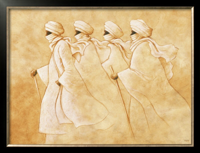 Caravans, Four Tuaregs by Jean-Pierre Gack Pricing Limited Edition Print image